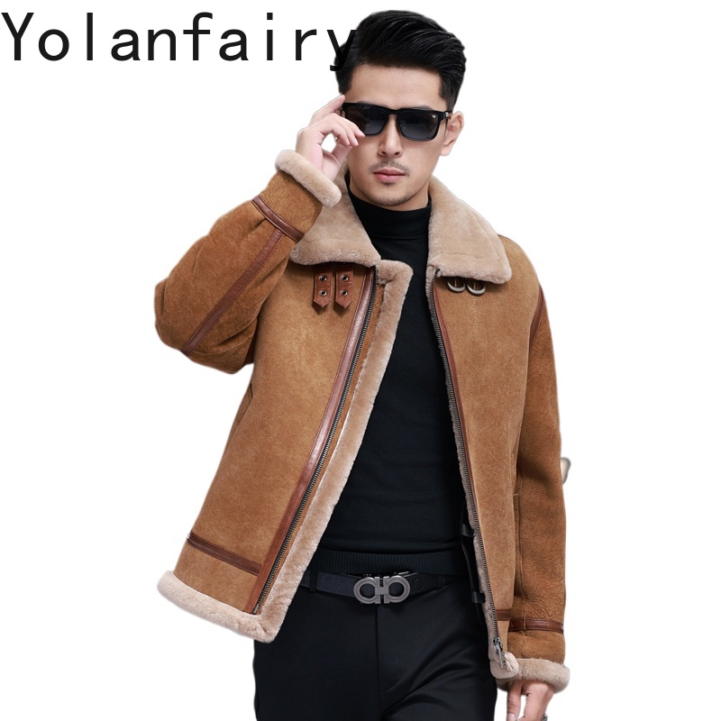 Quality Winter Clothing - YOLANFAIRY chaquetas de piel de oveja