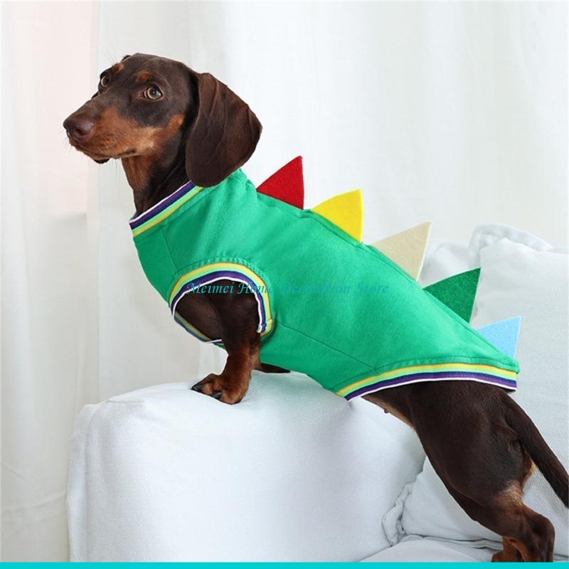 Winter Clothing For Dogs - Chaleco disfraz con tema dinosaurio Dachshund