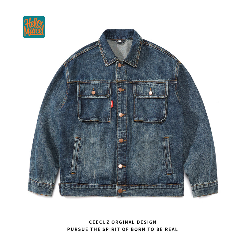 Quality Winter Clothing - HELLOMARCEL Chaqueta Vaquera de Lujo Tallas