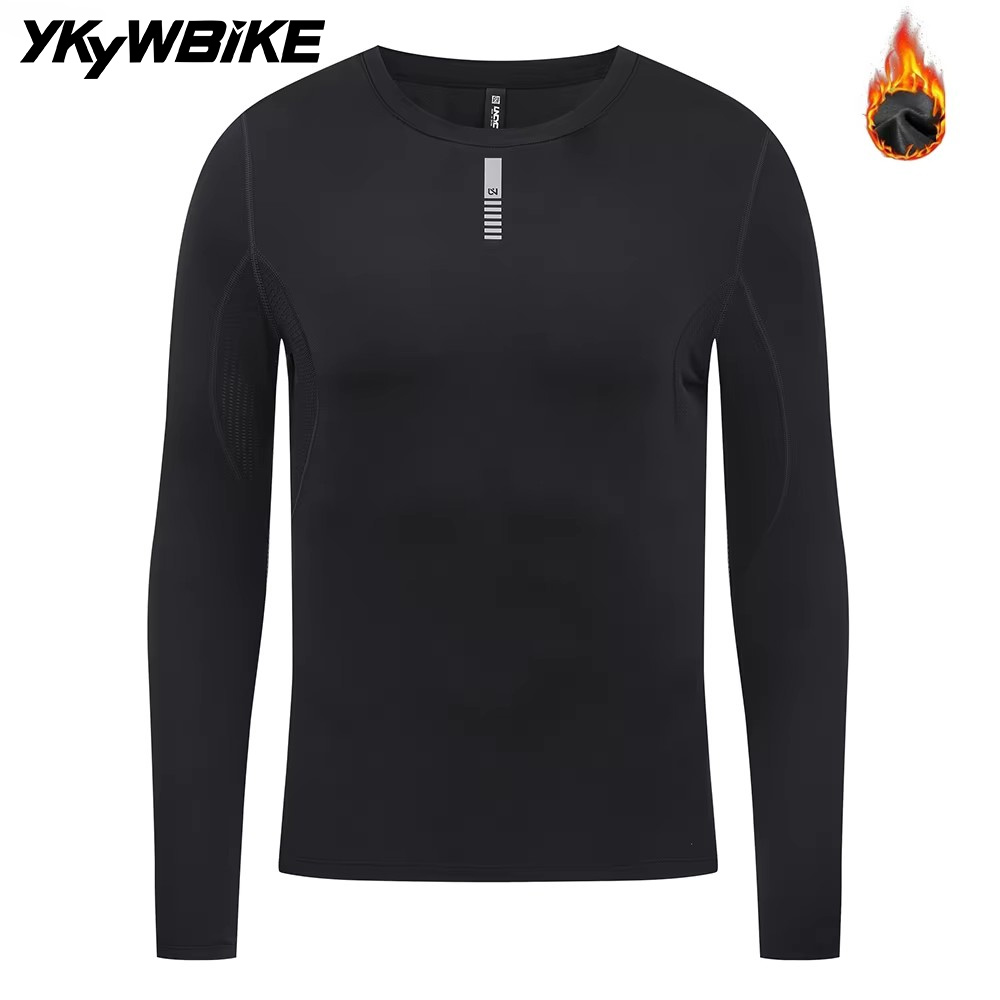 Thermal Base Layer - YKYWBIKE-camiseta interior de ciclismo para hombre,