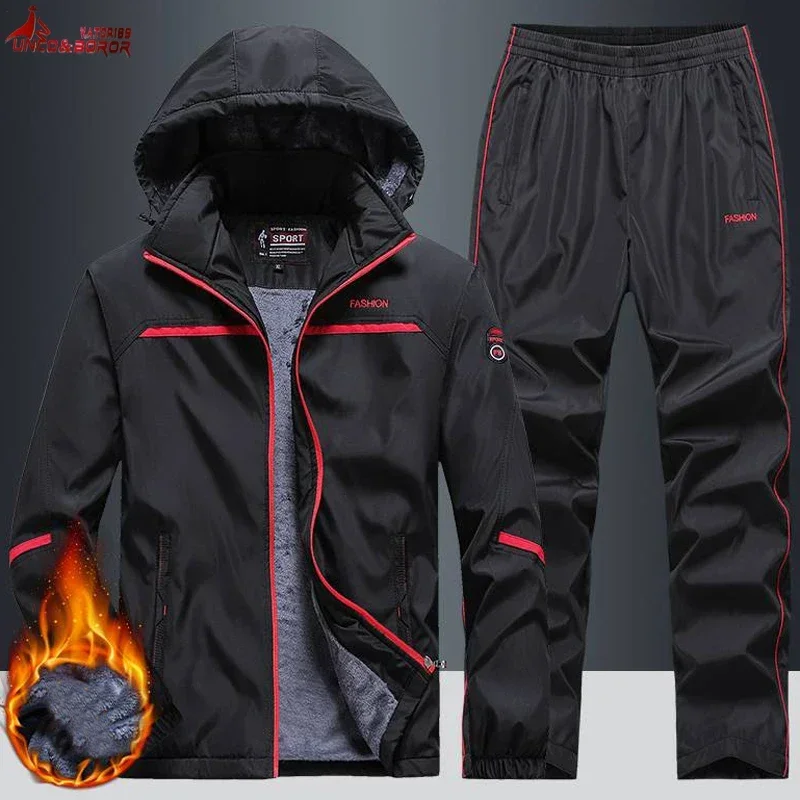 Winter Clothing Patterns - Conjunto deportivo cálido para hombre, Sudadera