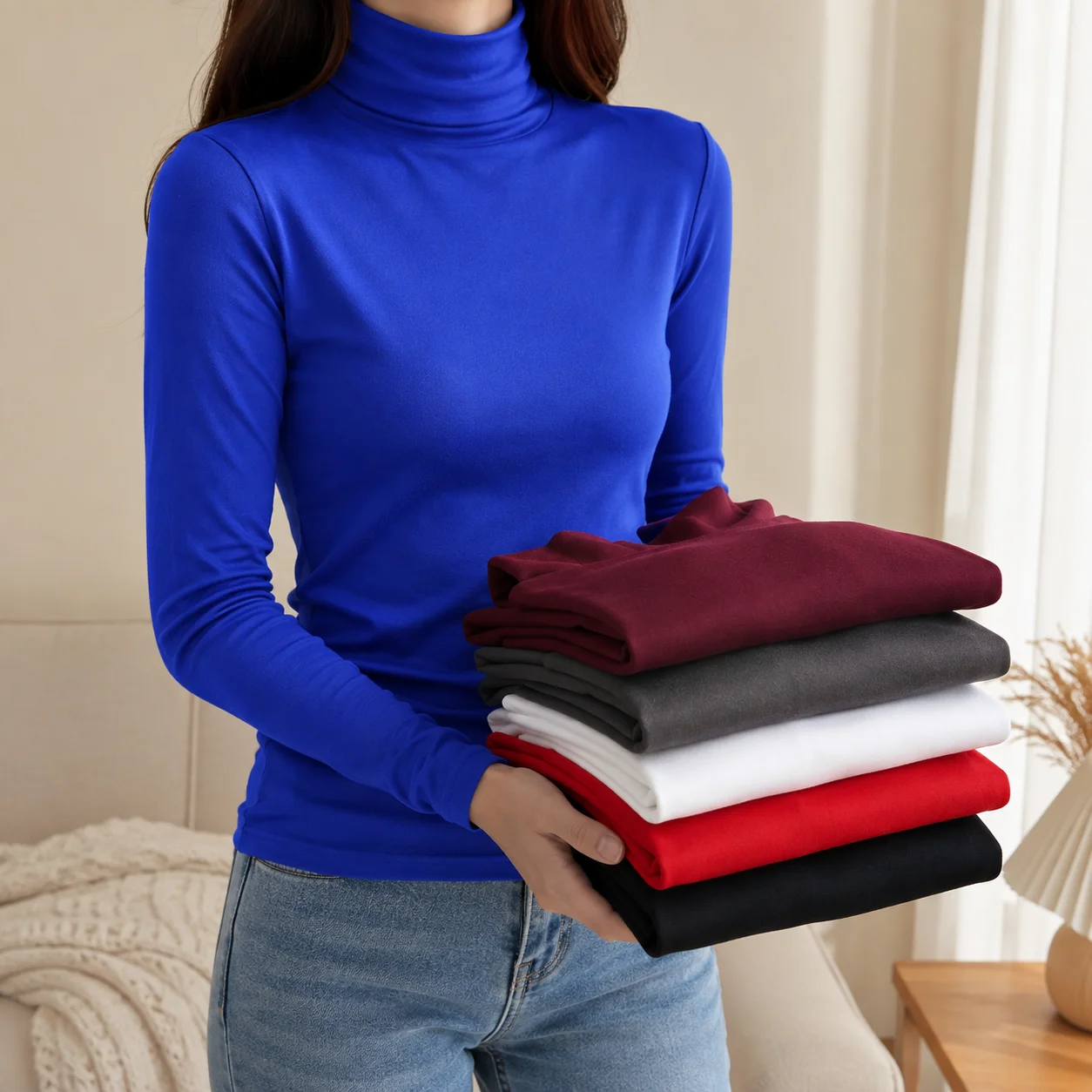 Thermal Base Layer - Camiseta Térmica de Cuello Alto para