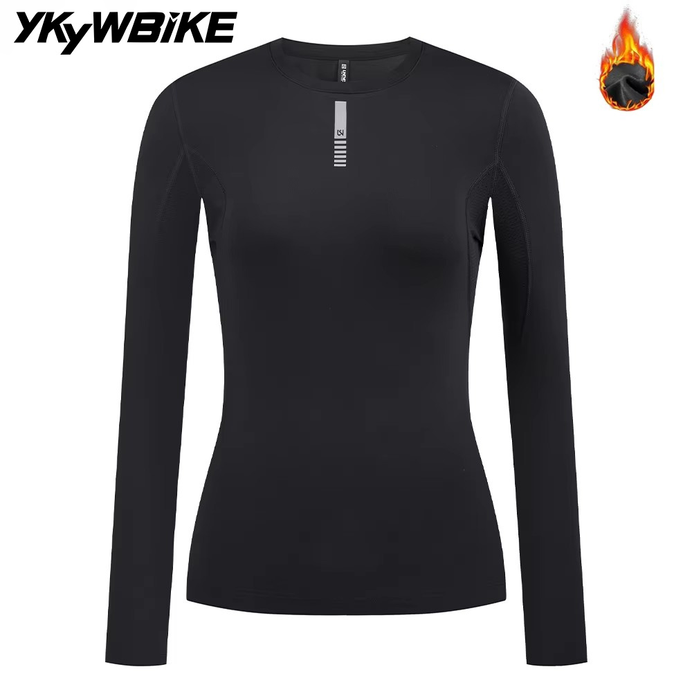 Thermal Base Layer - YKYWBIKE-camiseta interior de ciclismo para mujer,
