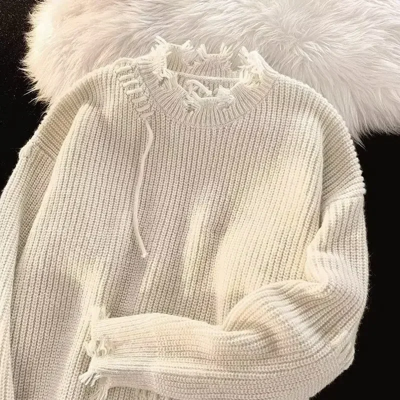 Jersey de punto Beige para hom - Winter Clothing Korean reseña y precio