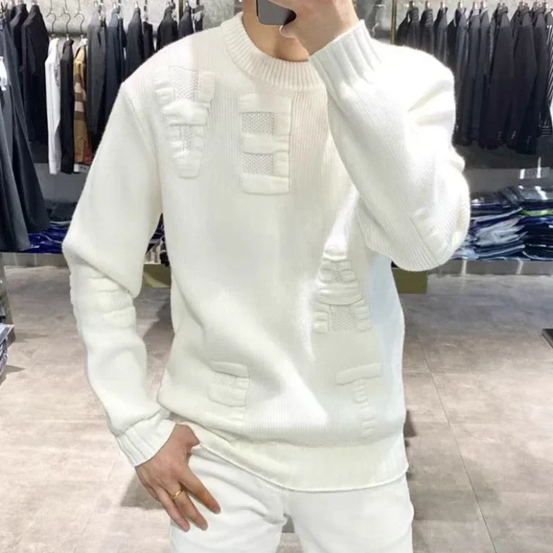 Suéter de punto verde para hom - Winter Clothing Korean reseña y precio