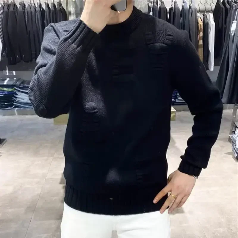 Suéter de punto verde para hom - Winter Clothing Korean reseña y precio