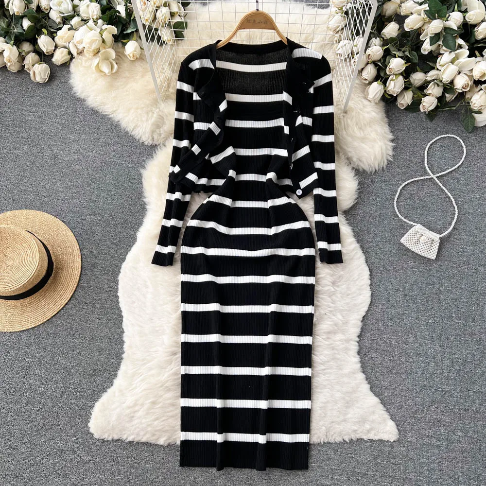 Conjunto de 2 piezas de vestid - Winter Clothing Korean reseña y precio