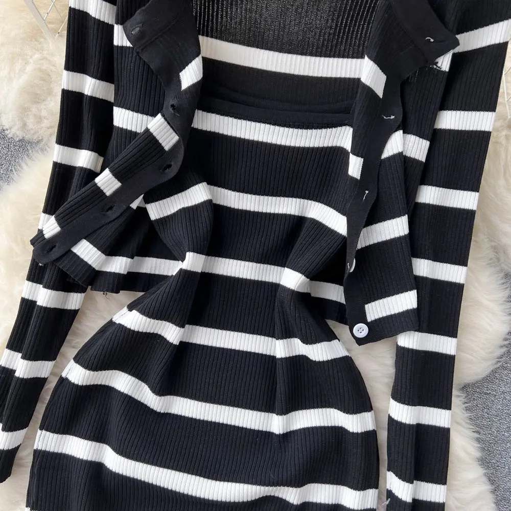 Conjunto de 2 piezas de vestid - Winter Clothing Korean reseña y precio