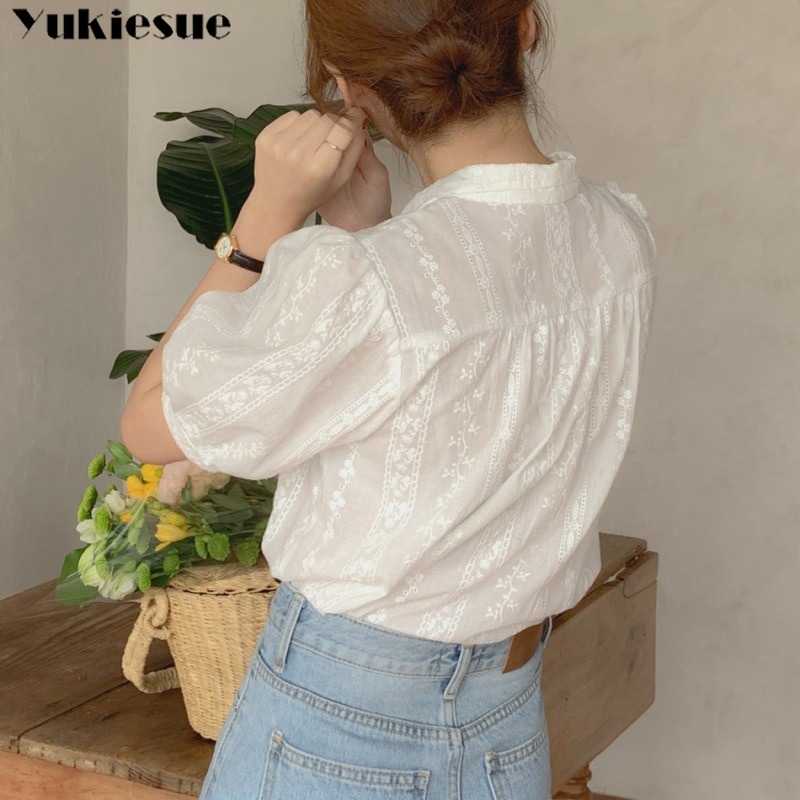 Blusa de Chifón con cuello en  - Winter Clothing Korean reseña y precio