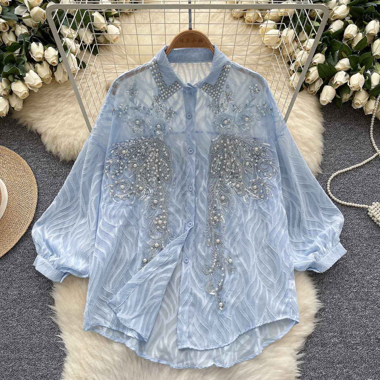 Camisa con botones brillantes  - Quality Winter Clothing reseña y precio