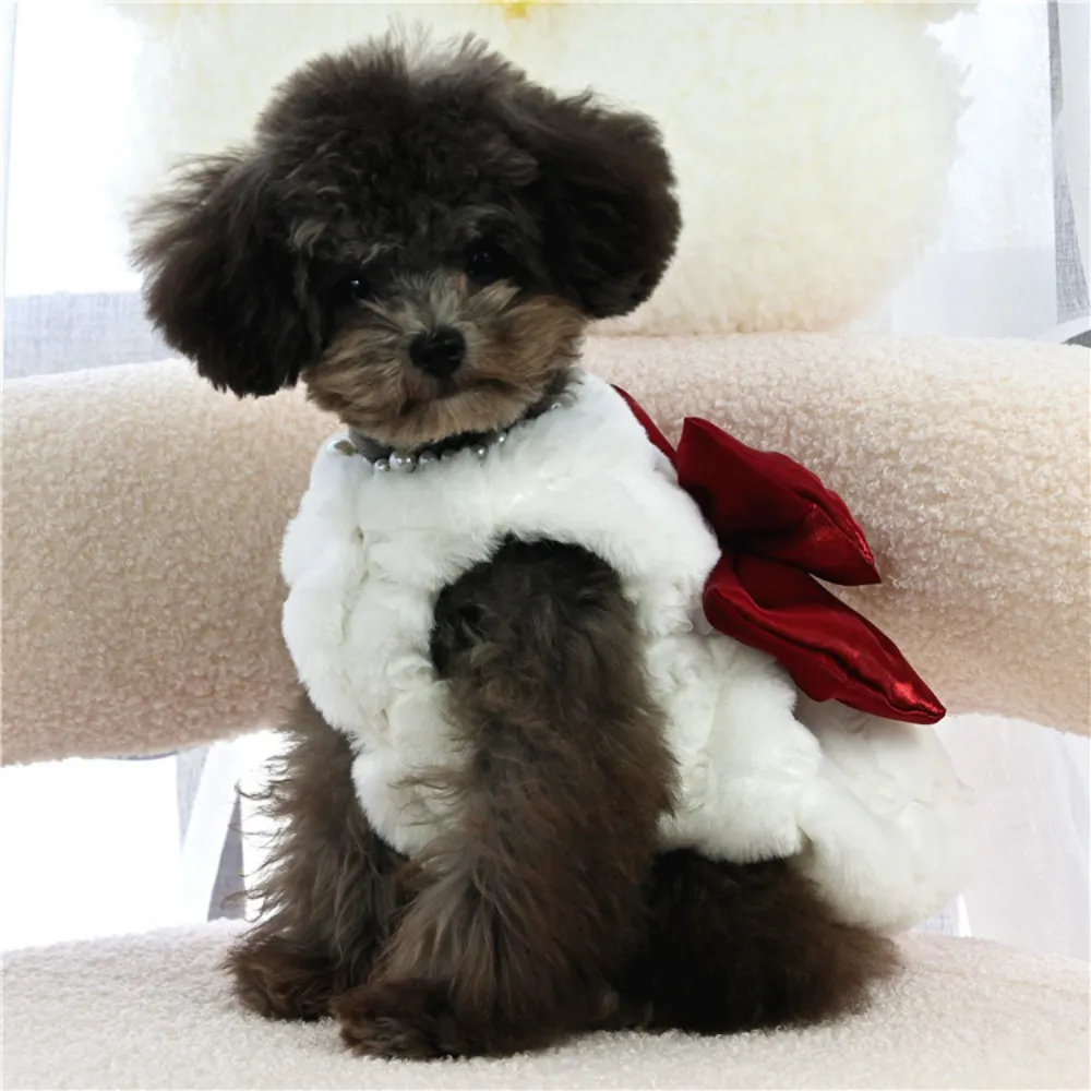 Vestido de piel de conejo para - Winter Clothing For Dogs reseña y precio