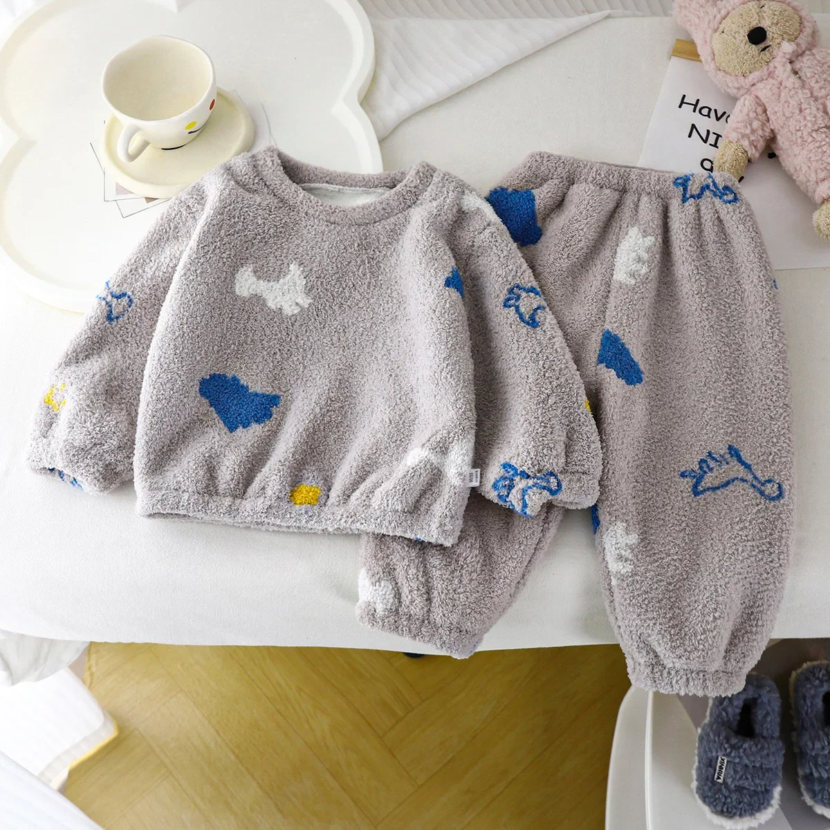 Pijamas gruesos de lana cálida - Winter Clothing Baby Boy reseña y precio
