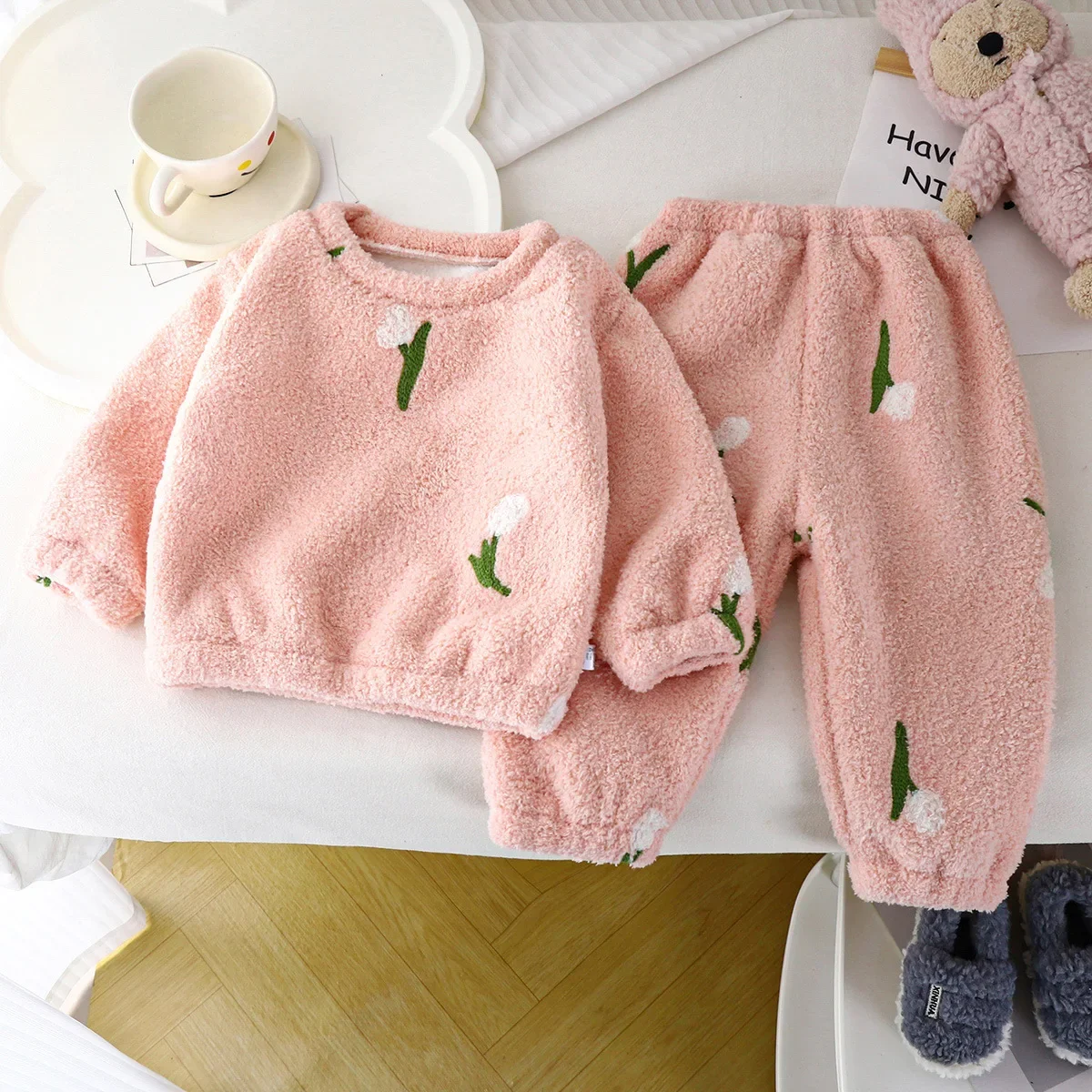Pijamas gruesos de lana cálida - Winter Clothing Baby Boy reseña y precio