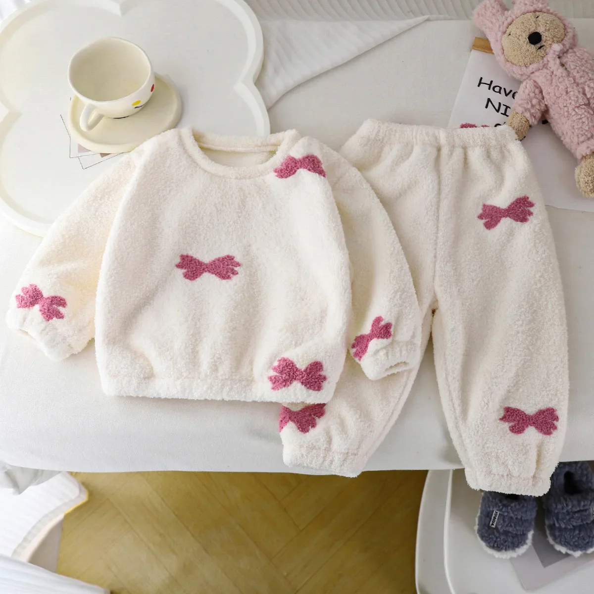 Pijamas gruesos de lana cálida - Winter Clothing Baby Boy reseña y precio