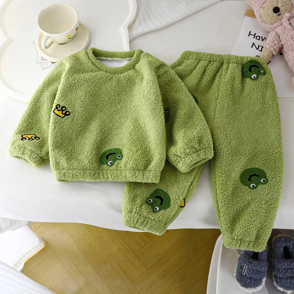 Pijamas gruesos de lana cálida - Winter Clothing Baby Boy reseña y precio