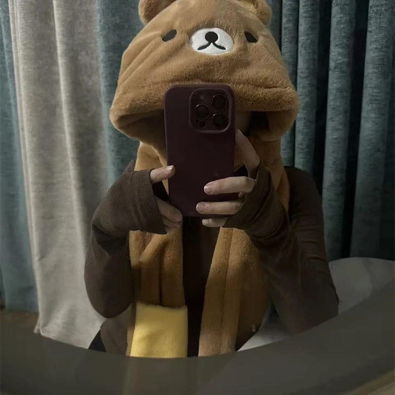 Gorro grueso de felpa 3 en 1 c - Winter Clothing Cute reseña y precio