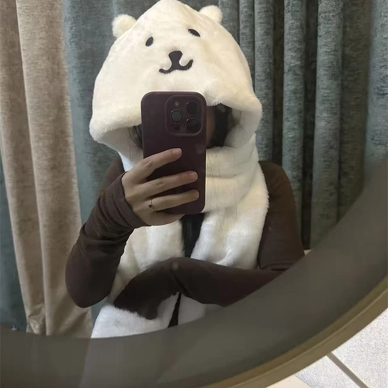 Gorro grueso de felpa 3 en 1 c - Winter Clothing Cute reseña y precio